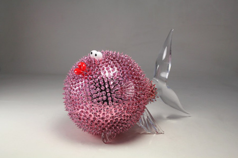 Silver Blow Fish Rose